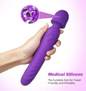 Soft silicone remote control body vibrating massage