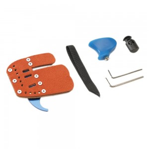 Aluminum Plate And Leather Adjustable Protective Gear Archery Finger Tab