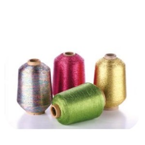 Colored silver lurex metallic yarn for embroidery