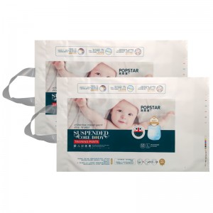 Wholesale custom printed disposable pe baby diaper packaging bags