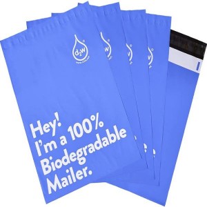 Custom with logo biodegradable packaging  poly plastic mail bag