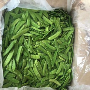 Heildsöluverð fyrir Kína snjóbaunir Green Frozen Pea pods