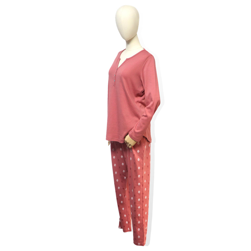 Reliable Supplier Summer Pajamas - Cotton Women’s Long Sleeved Pajama Red – HONGHUA