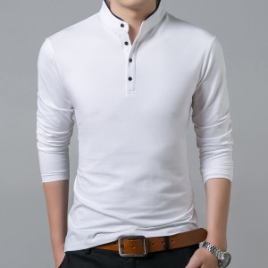 High Quality Men’s Casual Slim Fit Shirts Pure Color Casual Golf Custom Logo Simple Polo Shirt