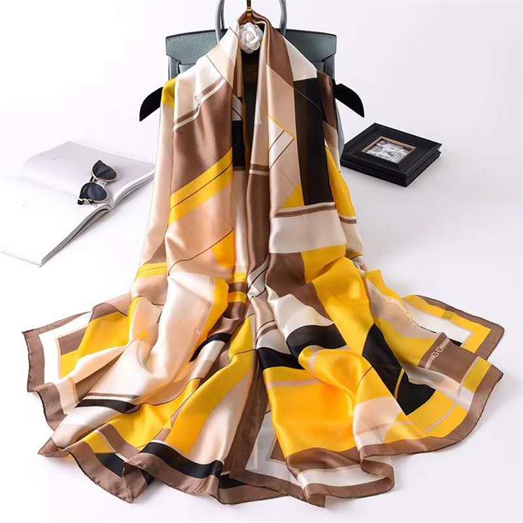 Spring Fashion Newly Latest Own Design Custom Silk Feel Printed Scarves 100 Polyester Soft Scarf & Shawls For Lady Women Stylish