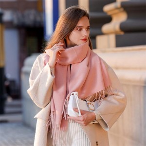 Autumn and winter warm similar cashmere solid warm pashmina femme shawl fashion scarf for women
