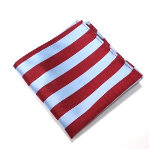 Factory Striped Woven 25cm Handkerchief Pocket Square Hanky For Mens Wedding Party