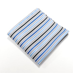 Wholesale Striped Woven 25cm Handkerchief Pocket Square Hanky For Mens Wedding Party