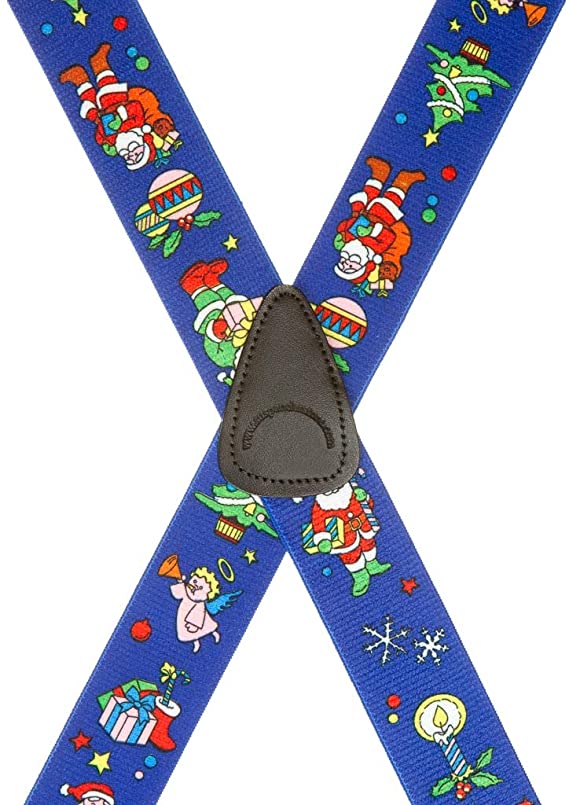 Men's Santa Novelty Christmas Suspenders Elastic Band For Christmas 1