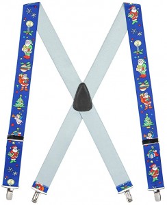 Suspender Store Men’s Dressy Button-End-Christmas Printed Novelty Suspenders
