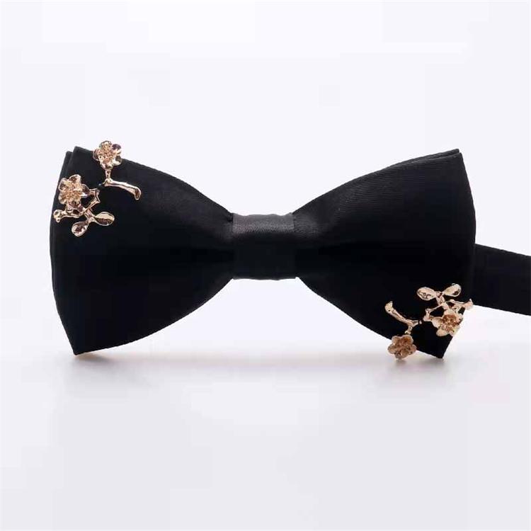 Newly banquet Inlaid diamond bow metal accessories bow tie 3