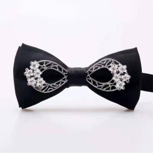 Wholesale Price Newly diamond bow metal accessories wedding bow tie