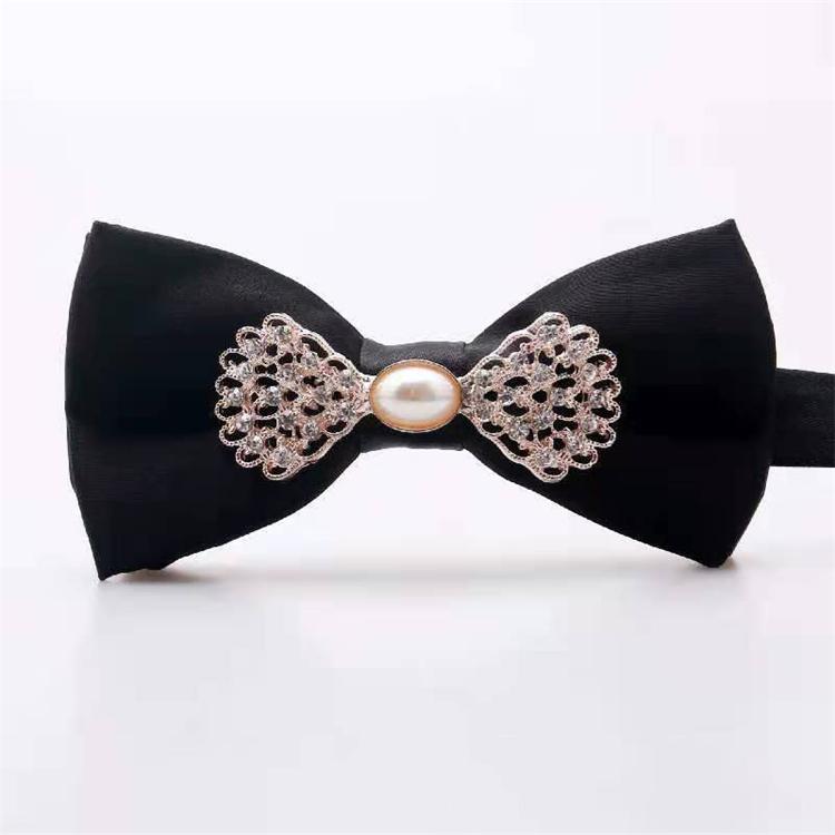 Newly banquet Inlaid diamond bow metal accessories bow tie 7