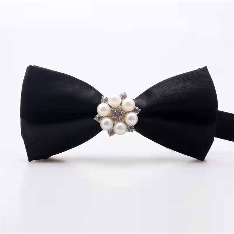 Newly banquet Inlaid diamond bow metal accessories bow tie