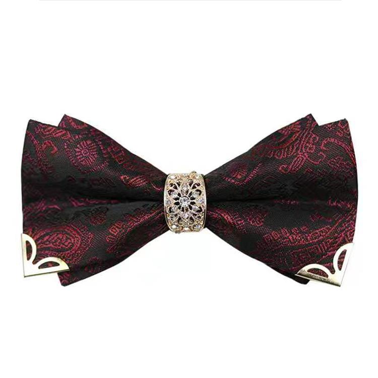 Newly diamond bow metal accessories wedding bow tie 2
