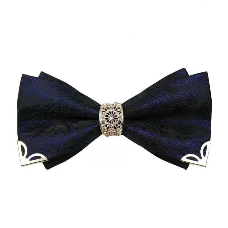 Newly diamond bow metal accessories wedding bow tie 5
