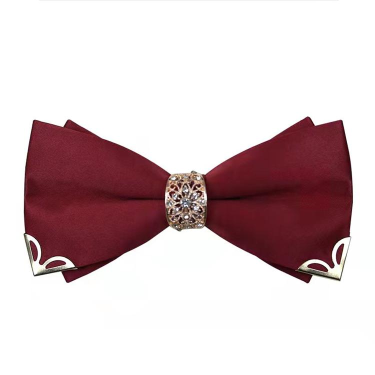 Newly diamond bow metal accessories wedding bow tie