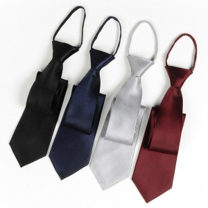 Wholesaele Newest 100% Polyester Handmade Zipper Tie For Men