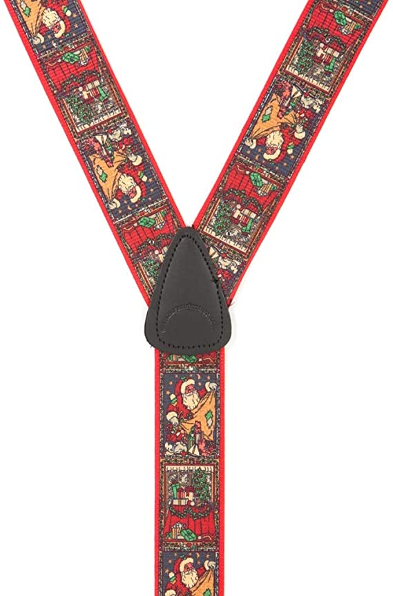 Suspender Store Mens Dressy Button-End-Christmas Novetly Braces