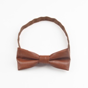 Wholesale customized fashion simple leather handmade Bow Ties