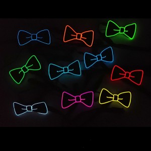 Newly Design Christmas LED Flashing Light Up Event Party Bowties Bow Tie With Led For Party