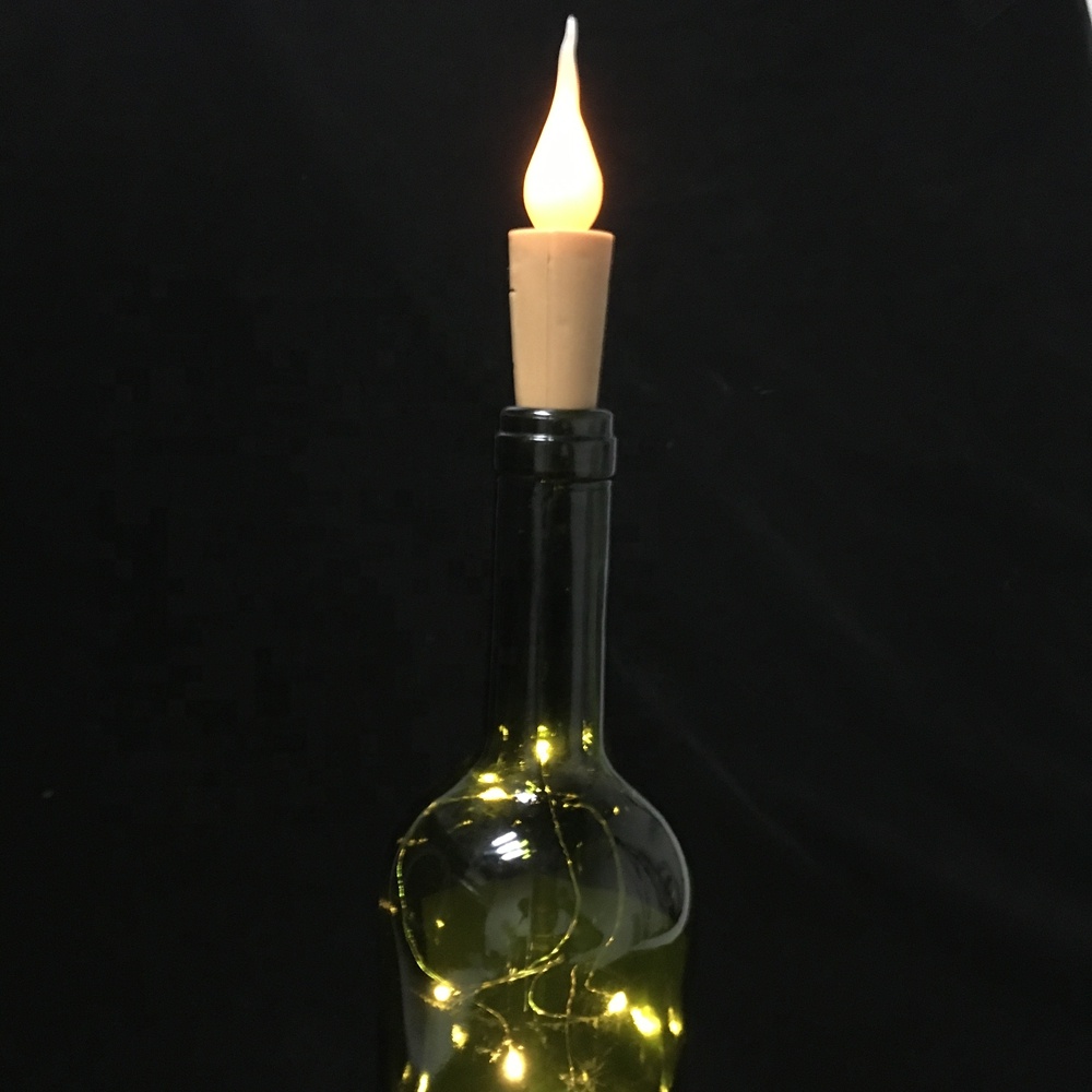 China Wholesale Bottle Led Light Quotes Manufacturer - Decorations Wedding Wine Bottle Cork Lights Candle Flame Lights  – Wonderful