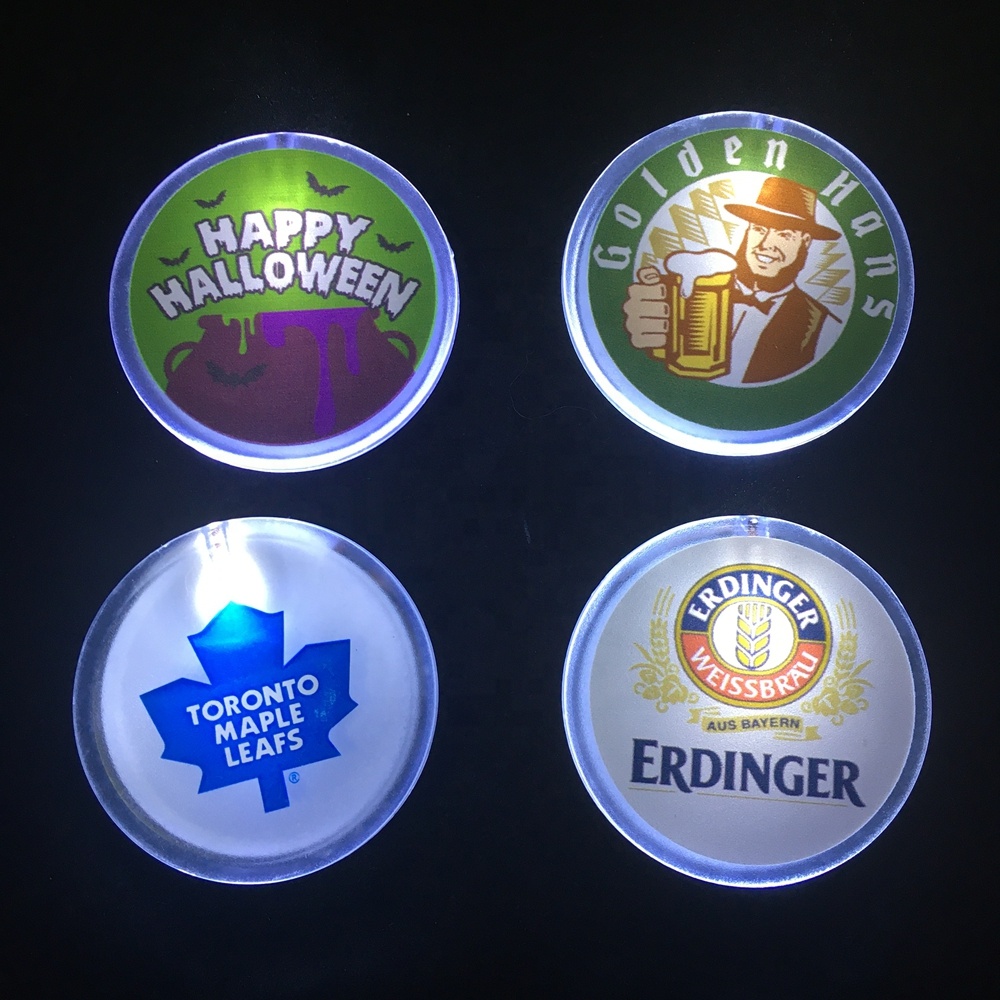 Promotional Custom Print Light Up LED Badge