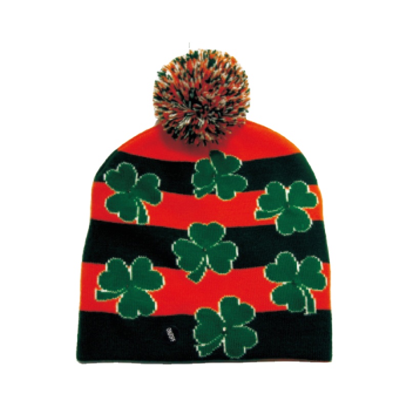 LED Lighted Knit Beanie for St Patrick's Day