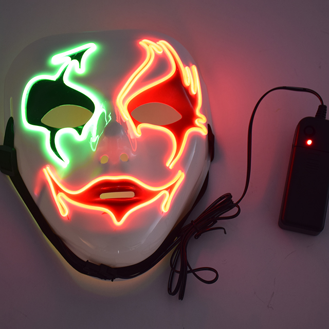 Halloween masquerade  carnival  rave Led light up neon El wire mask for festival parties costume