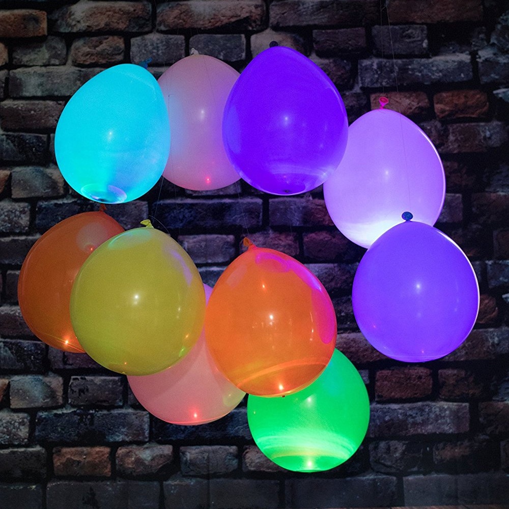 Birthday Party Decoration Led Balloons Flashing Light Up Balloon Glow in the Dark