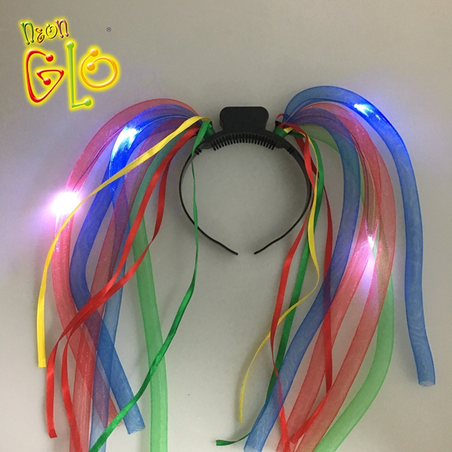 LED light up noodle headband dread hairband