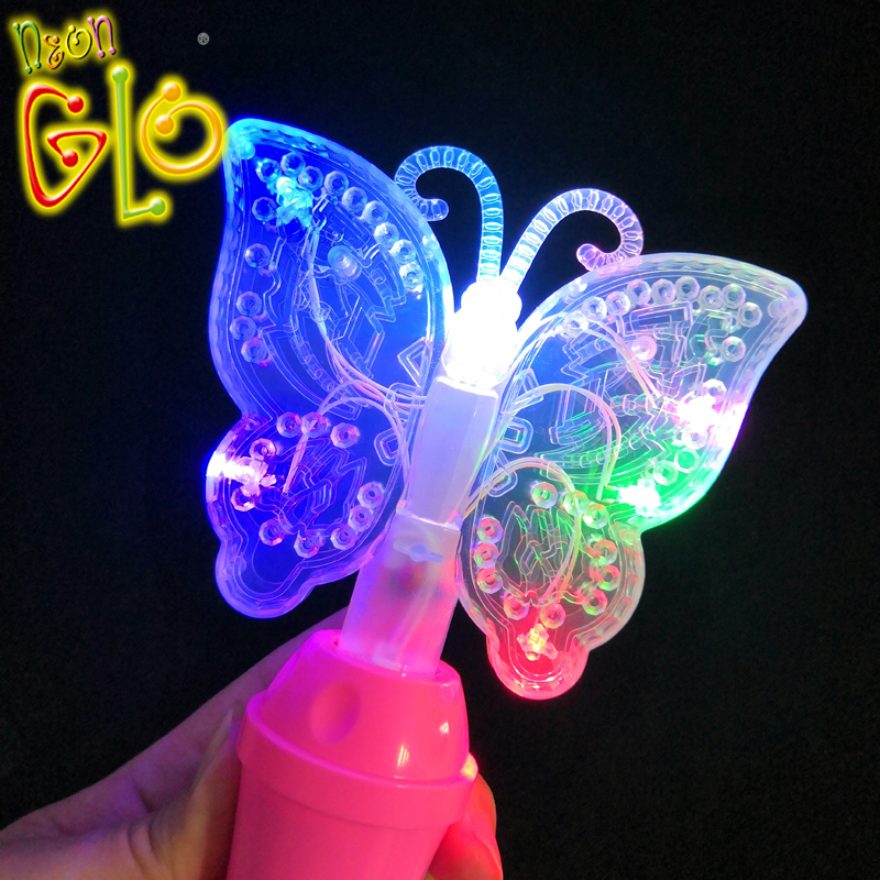 Kids Toys Light Up Wand Toy Glowing Led Butterfly Spinner Wand