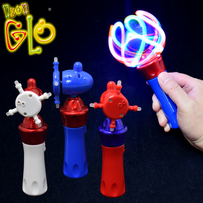 Novelty Gifts Light Up Orbiter Led Spinner Wand Glow in the Dark