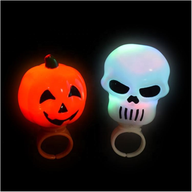 Interesting products 2020 led flashing halloween pumpkin ring