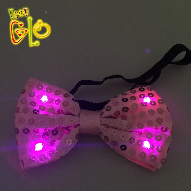 Christmas Party Supplies Funny Led Light Up Bow Tie