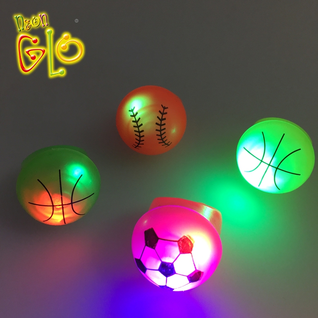 Sport Party Theme Flashing Jelly Led Ring Toys for Kids