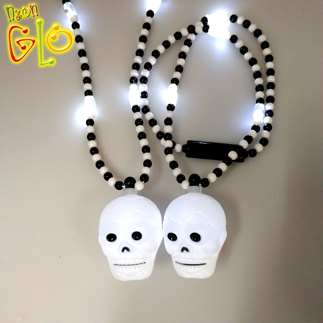 New Product Halloween Party Supplies Bead LED Light Up Necklace