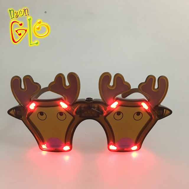 China Wholesale Halloween Glasses Quotes Manufacturer - Reindeer Christmas Party City Led Light Up Glasses Light Bright Toy  – Wonderful