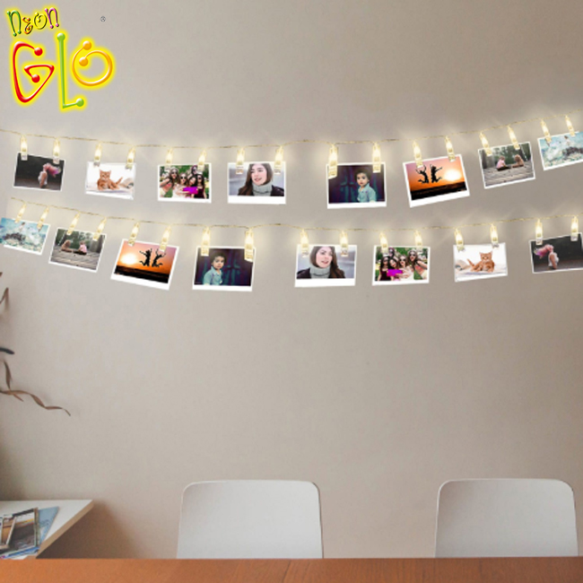 Waterproof Colored Battery Powered Operated Photo Clip Led String Light direct from China