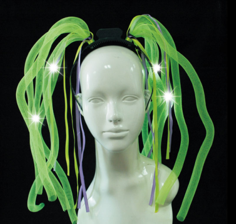 Event party supplies light up noodle hair headband as birthday party decorations