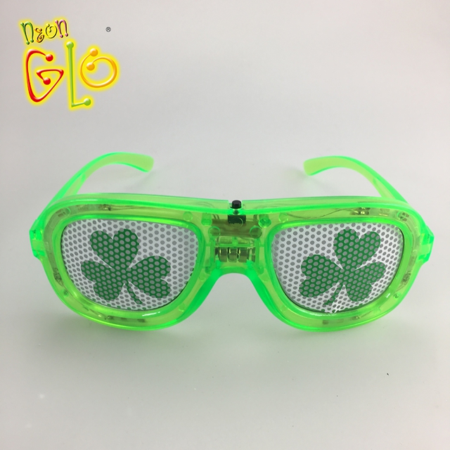 Kid Toy Led Light Up Party Glasses for St Patricks Day