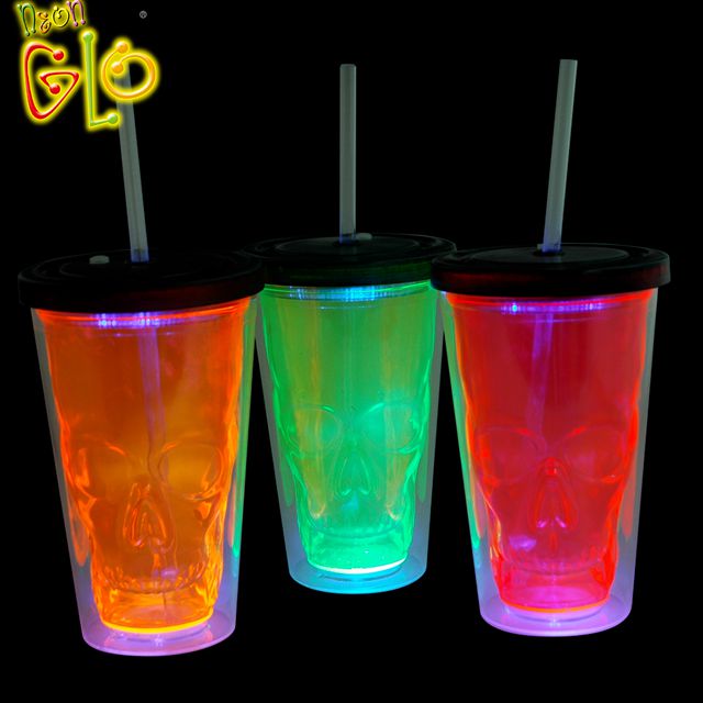 Party Supplies Halloween Flashing Double Wall Tumbler Cups