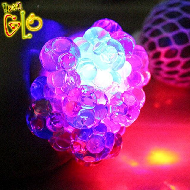 LED light up stress ball bouncing balls with flashing light