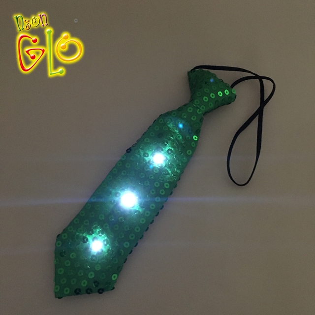Christmas Party Supplies Sequin Led Tie Gift For Kids