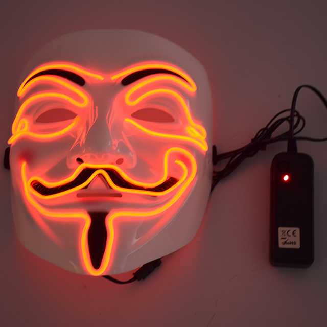 Wholesale China Led Rave Mask Quotes Manufacturer - Halloween scary LED carnival party rave Masquerade light up luminous EL neon full face purge masks  – Wonderful