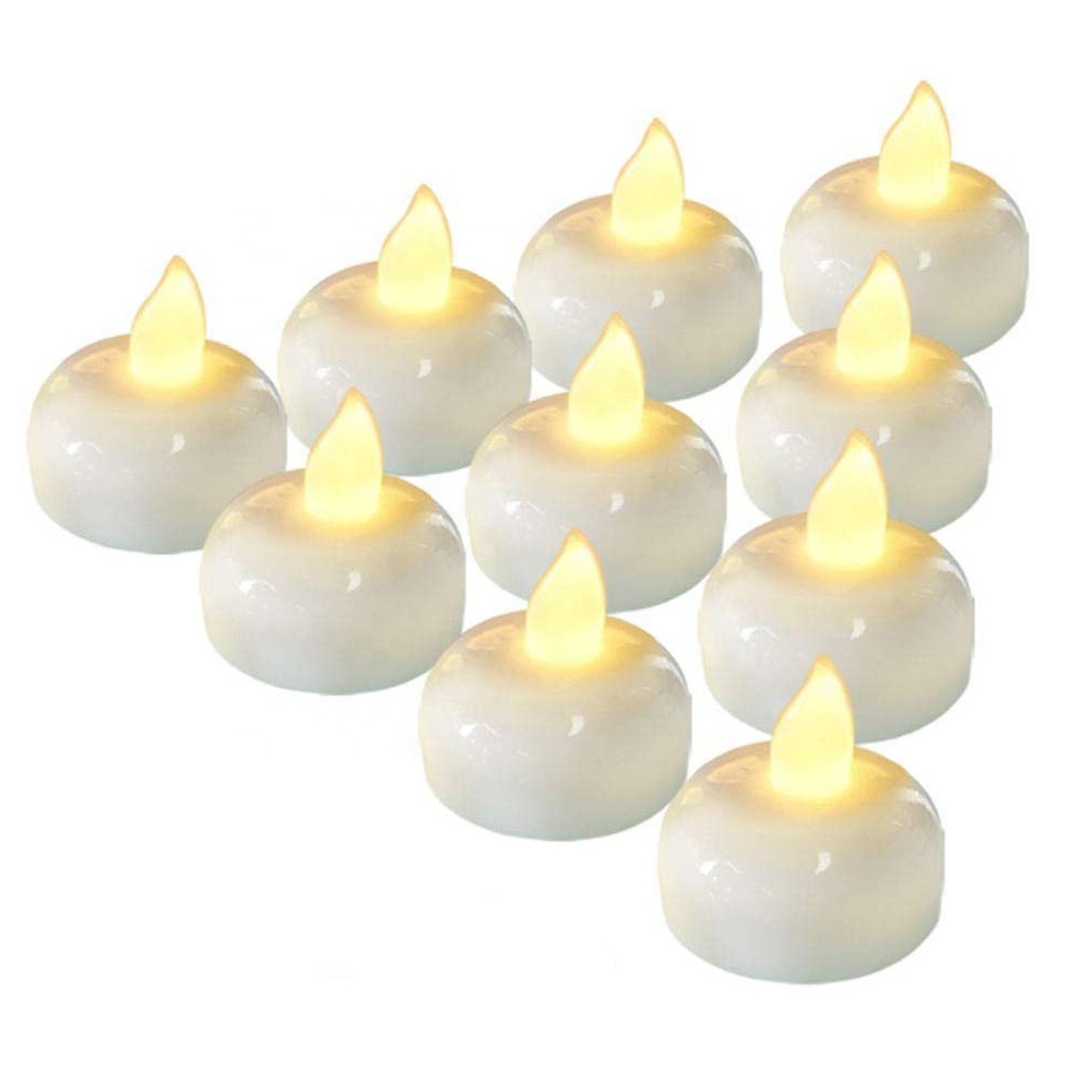 Home Decoration Tealight Yellow Flicker Floating Flameless LED Tea Light Candles