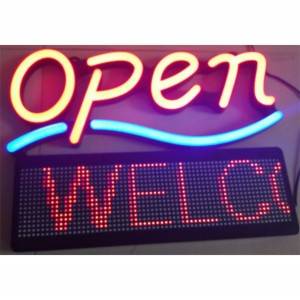 Acrylic LED neon open sign with scrolling screen-MYI007