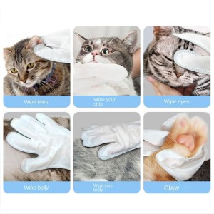 Toallitas de baño biodegradables ecolóxicas para mascotas Luvas de limpeza Personalizar