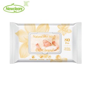 Customized high quanlity  Flushable Portable babay  wipes
