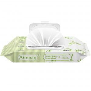 Biodegradable Organic 100% Bamboo Baby Wet Wipes For Sensitive Skin
